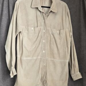 Beige Button-Up Shirt